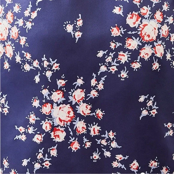 NWT Morgan Lane Allie Robe - Navy Floral (S/M) - Picture 9 of 15